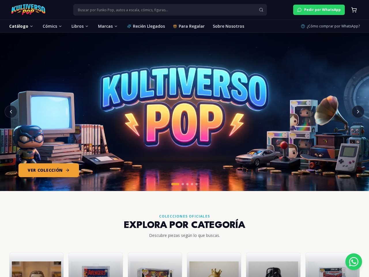 Captura del sitio web Kultiverso Pop desarrollado por FuTek Studio